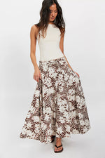 ZEPHYR BUSTLE CONVERTIBLE PRINTED MAXI SKIRT