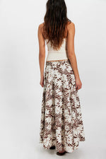 ZEPHYR BUSTLE CONVERTIBLE PRINTED MAXI SKIRT