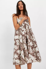 ZEPHYR BUSTLE CONVERTIBLE PRINTED MAXI SKIRT