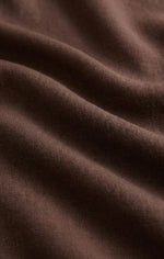 Magnolia Linen Top - Chocolate Cherry