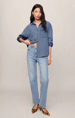 The Perfect Twill Button Up - Classic Indigo
