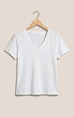 Nomad V Neck Tee - White