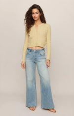 Cera Long Sleeve Cardigan - Lemon Chiffon
