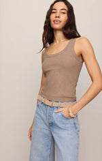 Rowe Scoop Tank - Heather Ash