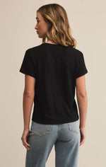 TOURIST KNIT JERSEY TEE-BLACK