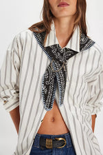 Carmen Knitted Triangle Bandana  - Angel White
