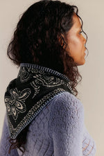 Carmen Knitted Triangle Bandana  - Angel White