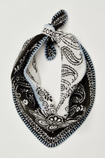 Carmen Knitted Triangle Bandana  - Angel White