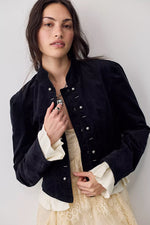 Cloud Nine Ruffle Band Jacket - Black