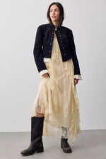 Cloud Nine Ruffle Band Jacket - Black