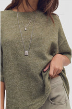 MARGOT SWEATER TEE-KALAMATA MELANGE