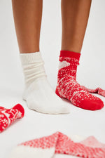 Nordic Knit Sock Pack- Red Combo