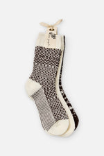 Nordic Knit Sock Pack- Brown Pattern