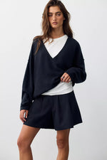 See Me V-Neck Pullover - Black