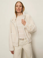 COCO FUR JACKET-ALMOND CREAM