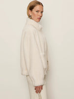 COCO FUR JACKET-ALMOND CREAM