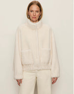 COCO FUR JACKET-ALMOND CREAM