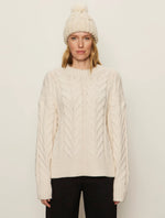 SNOW BUNNY STATEMENT SWEATER-CHALK
