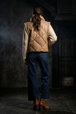 Quilted Vest- Tan