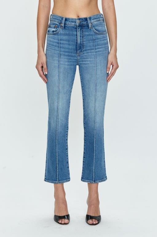 LENNON PINTUCK HIGH RISE CROP-ESSENCE