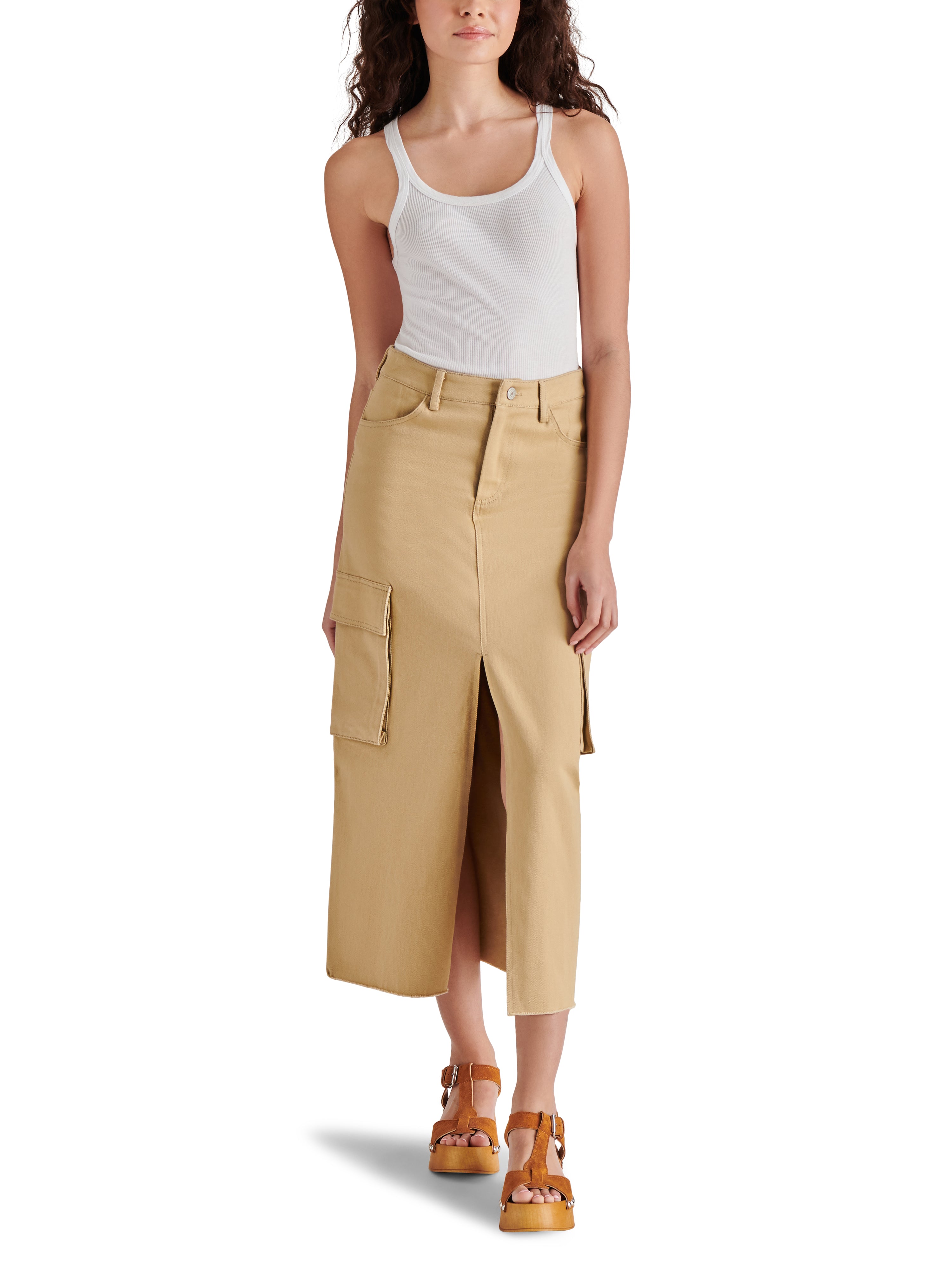 BENSON CARGO SKIRT-MUSHROOM