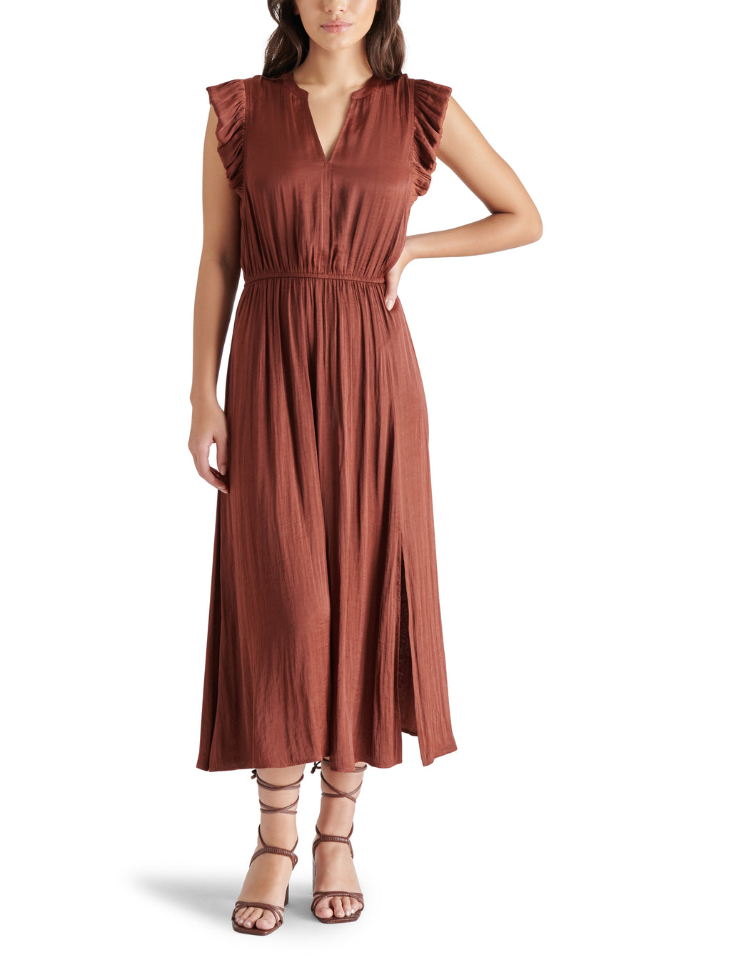 ALLEGRA DRESS - CINNAMON