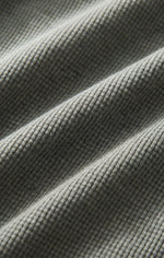 Z Supply Arlet Mini Thermal Top close-up fabric detail showing waffle-knit texture in sage green Monstera colorway