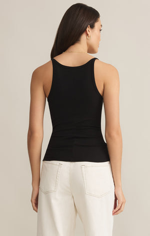 SECOND SKIN RACER TANK - BLACK