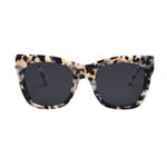 I SEA Billie sunglasses in Snow Tort with smoke polarized lenses, front view on white background