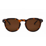 I SEA Blair sunglasses in tortoise shell frame with brown polarized lenses, front view on white background