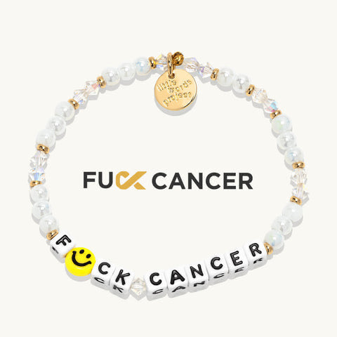 F CANCER BEADED BRACELET