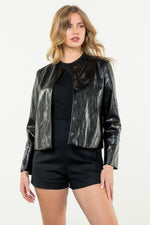 VEGAN LEATHER JACKET-BLACK