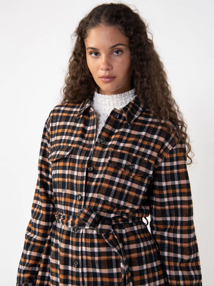 BELTED SHIRT-COTTAGE CHECK