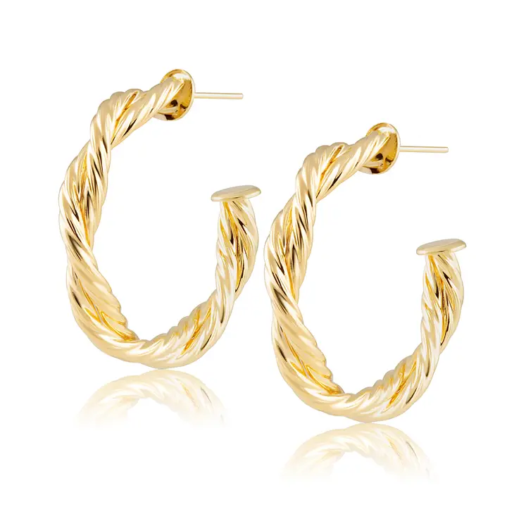 TWISTED HOOP EARRINGS