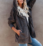 COZY OPEN CARDIGAN-GREY