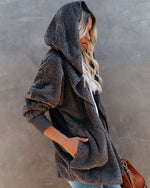 COZY OPEN CARDIGAN-GREY