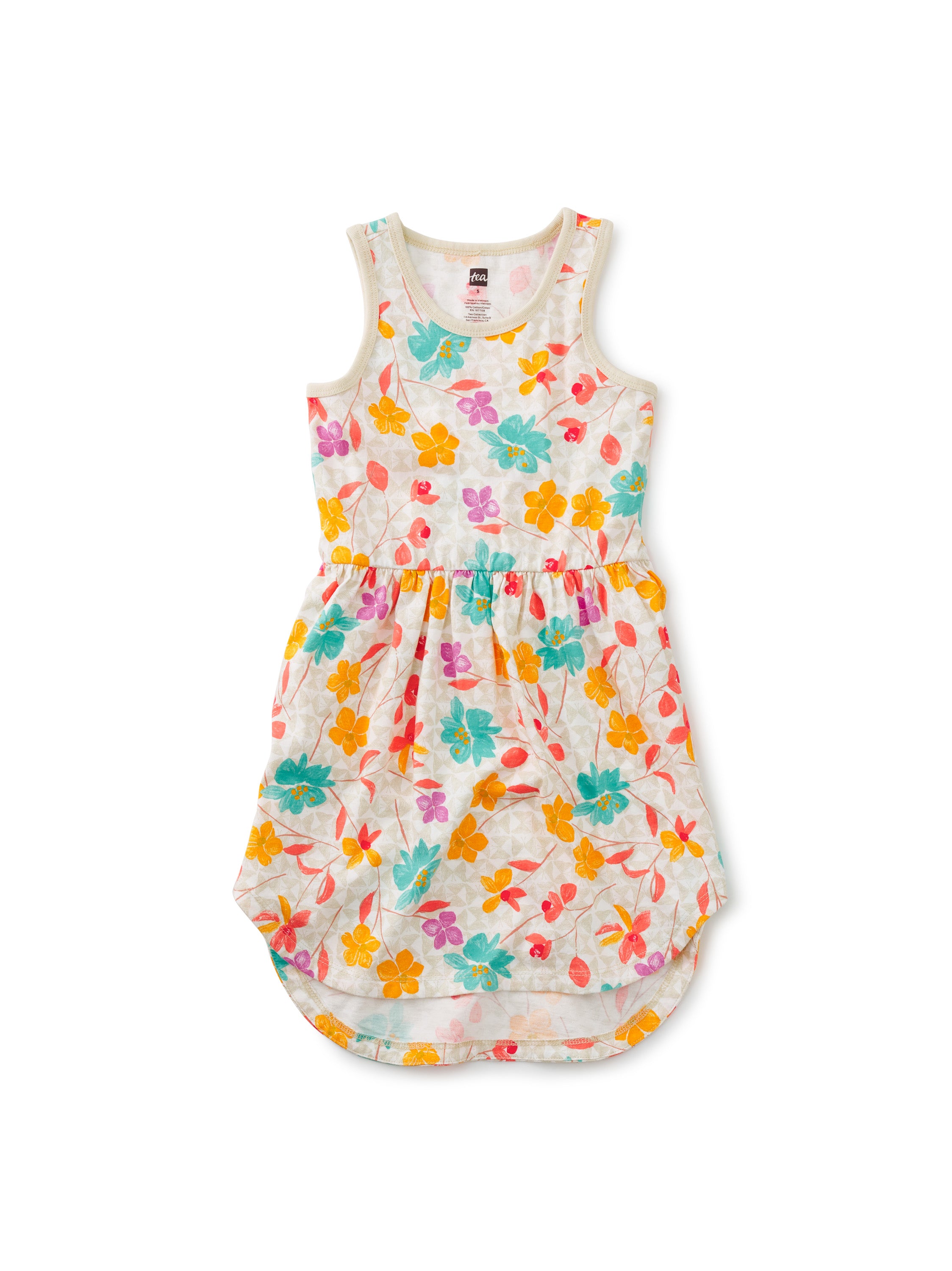 SKIRTED TANK DRESS-FLORAL BUTTERFLY