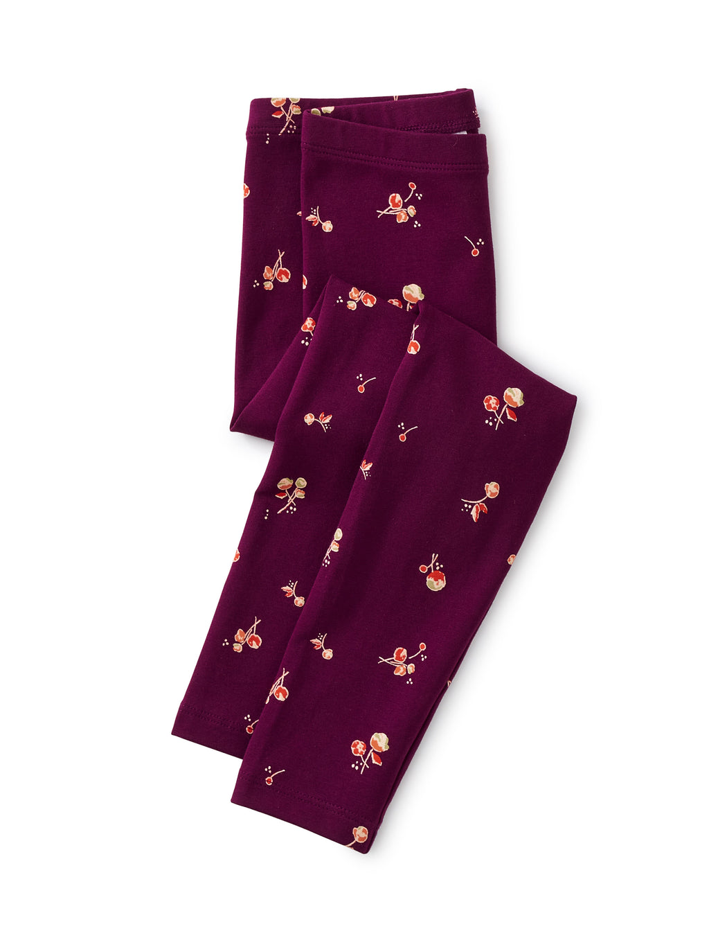 PRINTED LEGGINGS-TULIPS IN BERRY