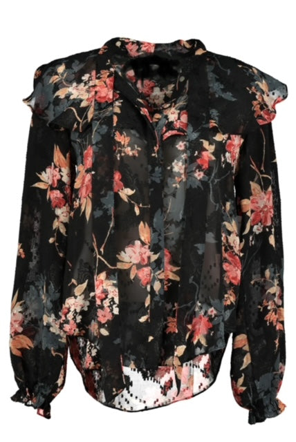 FLORAL BLOUSE-NIGHT BLOOM