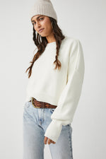 EASY STREET  CROP PULLOVER - MOONGLOW