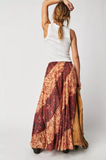 JACKIE MAXI SKIRT-BRICK COMBO