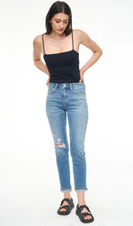 JESSIE MID RISE EVERYDAY SLIM STRAIGHT - HARBOR DISTRESSED