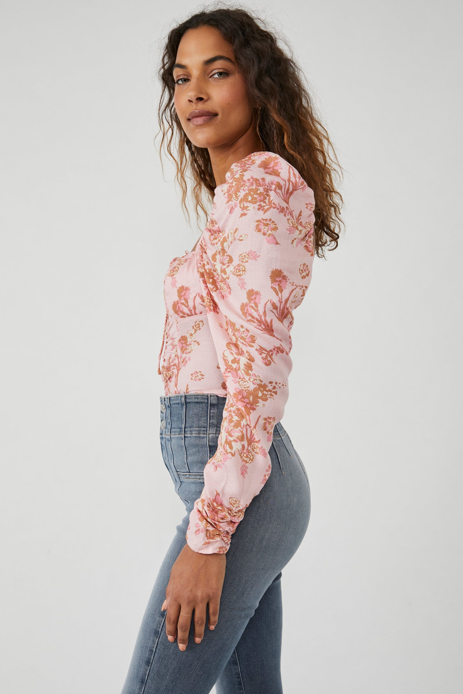 HILARY PRINTED TOP-PINK COMBO