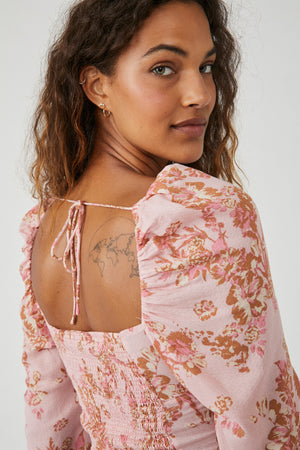 HILARY PRINTED TOP-PINK COMBO