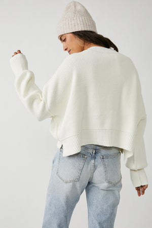 EASY STREET  CROP PULLOVER - MOONGLOW