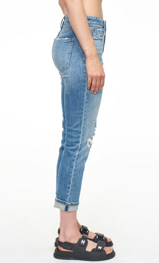 JESSIE MID RISE EVERYDAY SLIM STRAIGHT - HARBOR DISTRESSED