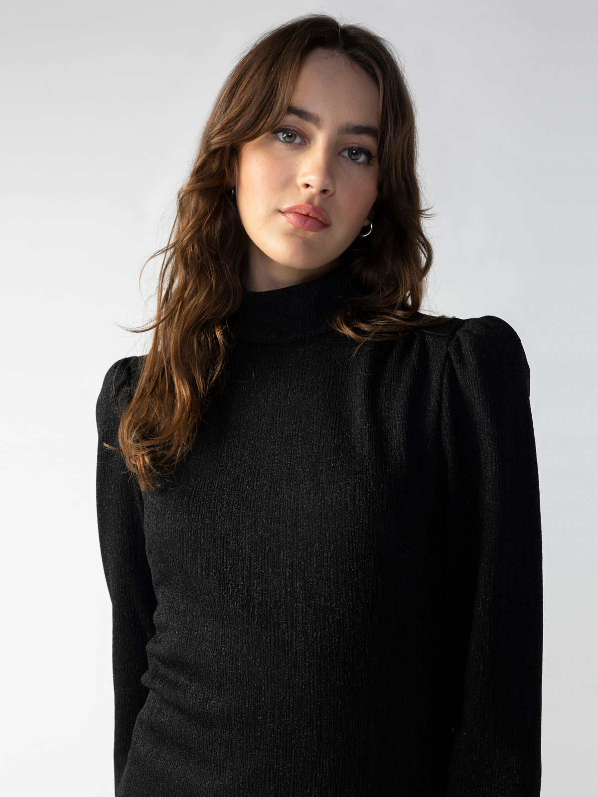 JEWEL BUTTON OPEN BACK DRESS-BLACK